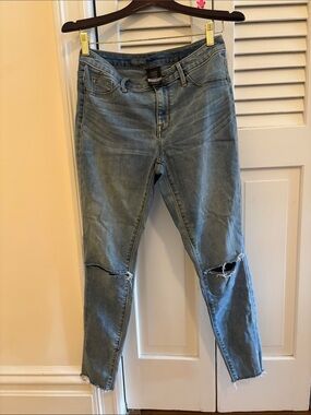 Mossimo Supply Co. Light Wash Ripped Skinny Jeans